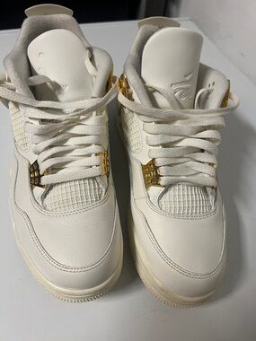 Jordan Women’s Sneakers in Sail, Black & Metallic Gold Accents